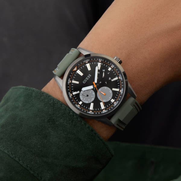 Mens Guess Black Sunray Dial Multi-Function Watch - GW0964G3