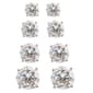 Plated 4pc. Round Cubic Zirconia Stud Earrings - image 1
