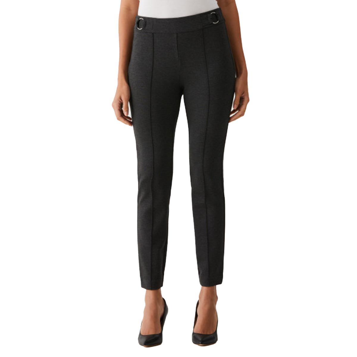 Open Video Modal for Womens Rafaella® Ponte Slim Ankle Dress Pants w/ Hardware