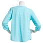 Womens Cure 3/4 Roll Tab Sleeve Knit Crepe Top - image 2