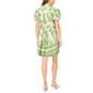 Womens MSK Short Puff Sleeve Abstract Cotton Shirtdress - image 2