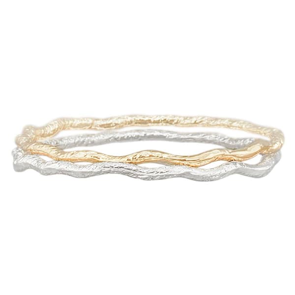 Design Collection Gold & Silver-Tone Double Bangle Bracelet Set - image 