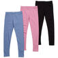 Girls (7-16) BTween(R) 3pk. Solid Leggings - image 1