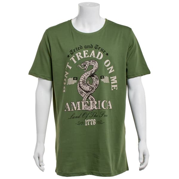 Mens Big & Tall Home of the Brave Don''t Tread on Me Graphic Tee - image 