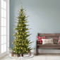 Puleo International 7.5ft. Pre-Lit Slim Hillside Spruce Tree - image 3