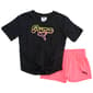 Girls &#40;4-6x&#41; Puma&#174; 2pc. Tie Front Bubble Logo Tee & Shorts Set - image 2