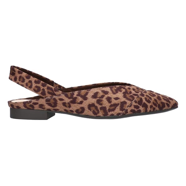Womens Bella Vita Milla Leopard Slingback Flats