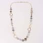 Ashley Cooper(tm) Gold-Tone Abstract Link & Grey Bead Long Necklace - image 1