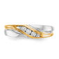 Mens Gentlemens Classics™ 14kt. Two Tone 1/6ctw. Diamond Ring - image 4