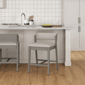 HH2 Home Dresden Grey Fabric Counter Height Stool - image 1