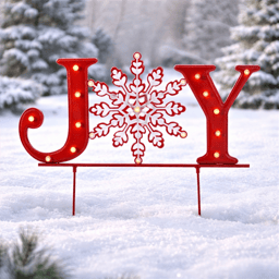 Melrose LED JOY Snowflake Planter Stake