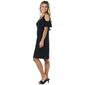 Petite MSK Cold Shoulder Solid Swing Shift Dress - image 4