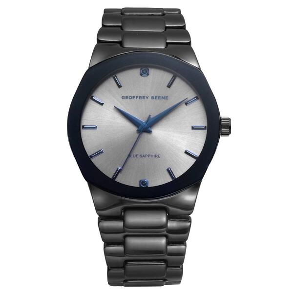 Mens Geoffrey Beene Gunmetal-Tone Blue Sapphire Watch - GBB0016GU - image 