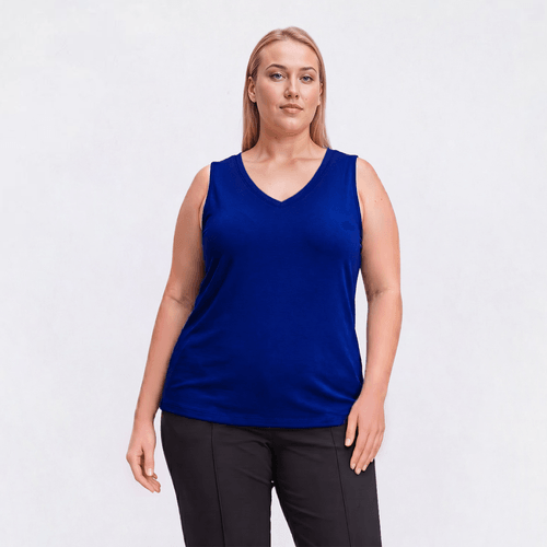 Plus Size Preswick & Moore(R) Rib V Neck Tank Top - image 