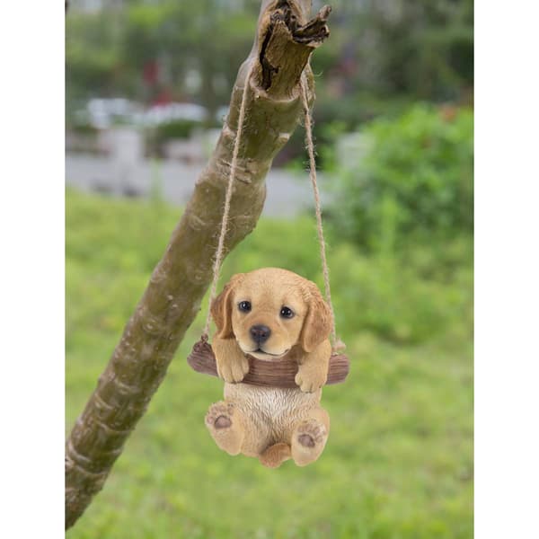 Hi-Line Gift Hanging Golden Retriever Puppy Statue