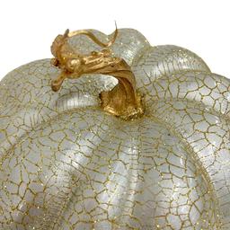 Northlight Seasonal 7in. Champagne Crackled Pumpkin Decoration