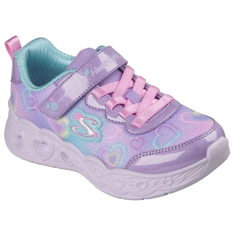 Girls Skechers Divine Heart Lights Athletic Sneakers