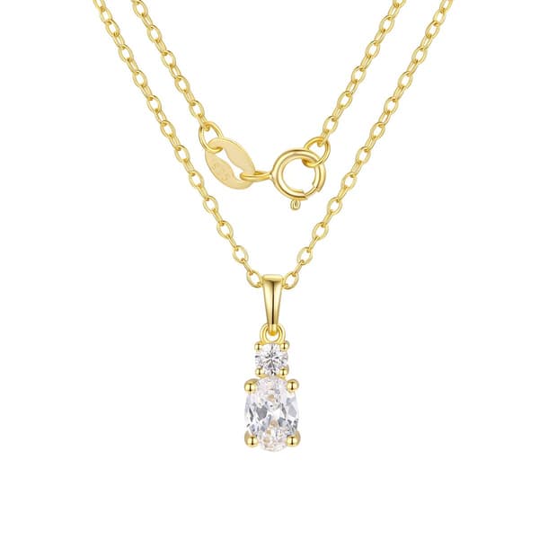 April Birthstone Cubic Zirconia Pendant - image 
