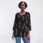 Womens Floral & Ivy 3/4 Sleeve Pleater Floral Blouse - image 1