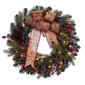 24in. Pre-lit wreath with 35 Clear Light - image 1