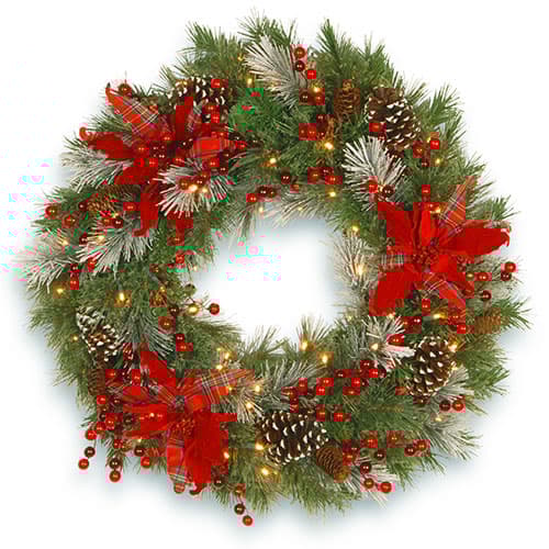 National Tree 30in. Tartan Plaid Wreath