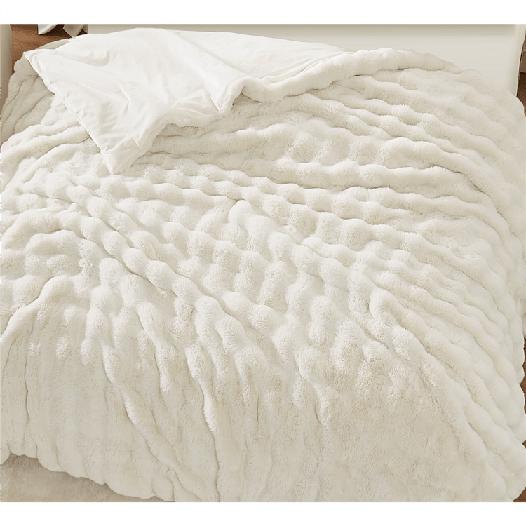 Brooklyn Loom Bubble Faux Fur Comforter Set