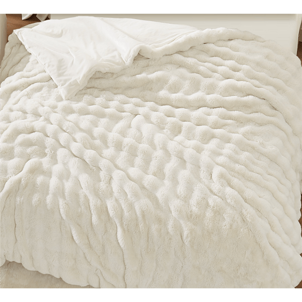 Brooklyn Loom Bubble Faux Fur Comforter Set