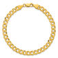 Gold Plated over Sterling Silver Beveled Curb Chain Bracelet - image 5