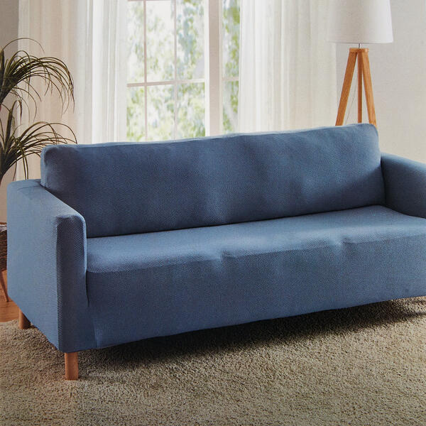 Teflon Embossed Stretch Sofa Slipcover - image 