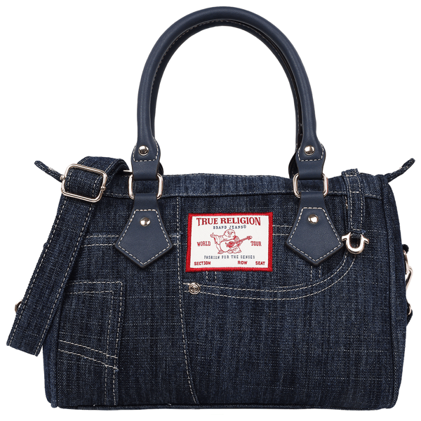 True Religion Denim Heritage Satchel With Top Handles & Strap - image 