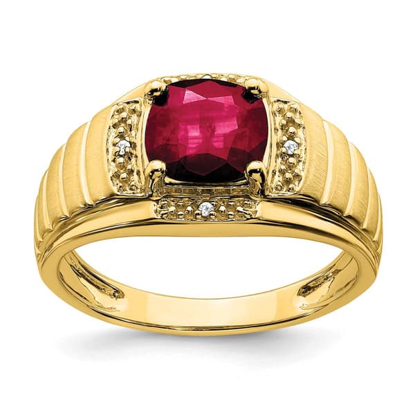 Mens Gentlemens Classics&#40;tm&#41; 14kt. Gold 2 1/2ctw. Ruby Ring - image 