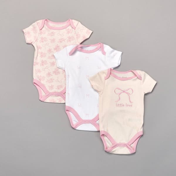 Baby Girl (NB-9M) Kyle & Deena 3pc. Bows/Rose Toile Bodysuits - image 