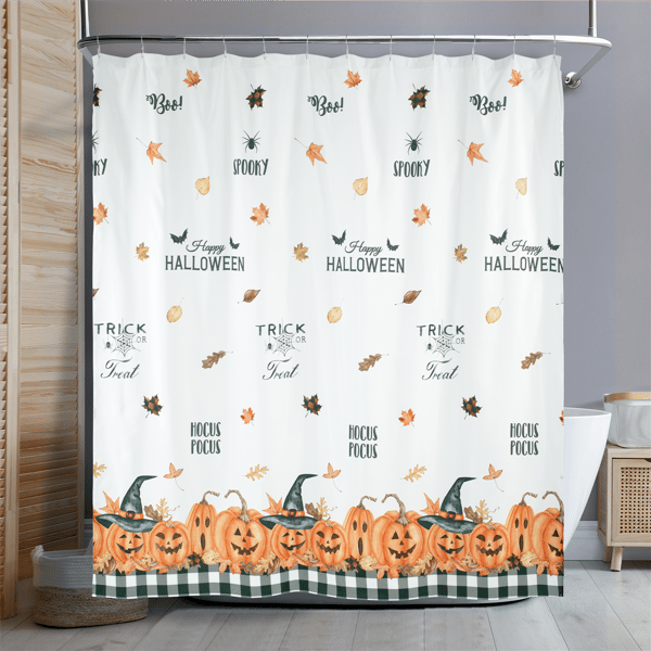 Avanti Pumpkin Patch Halloween Shower Curtain