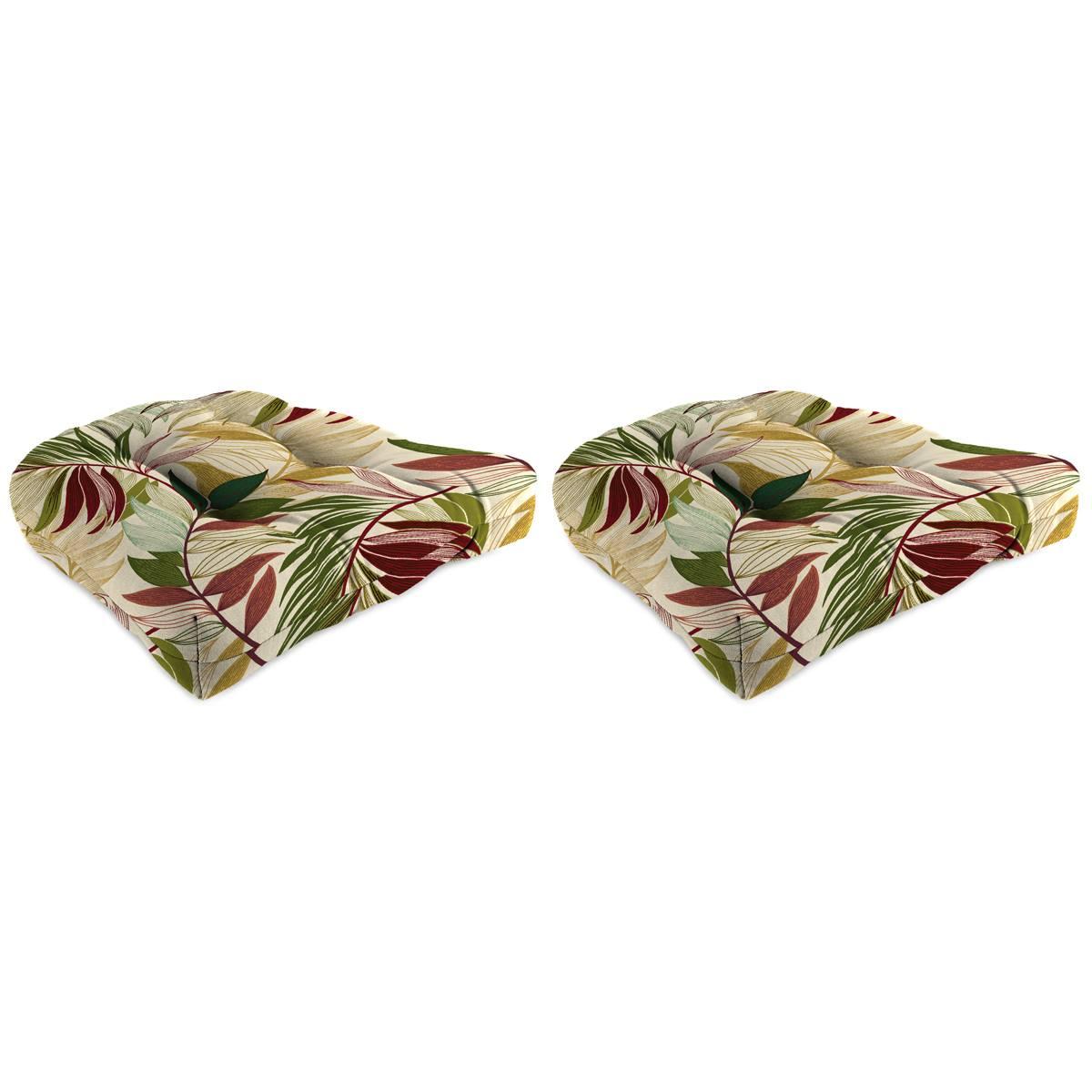 Jordan Manufacturing Oasis Gem Wicker Chair Cushions - Set Of 2
