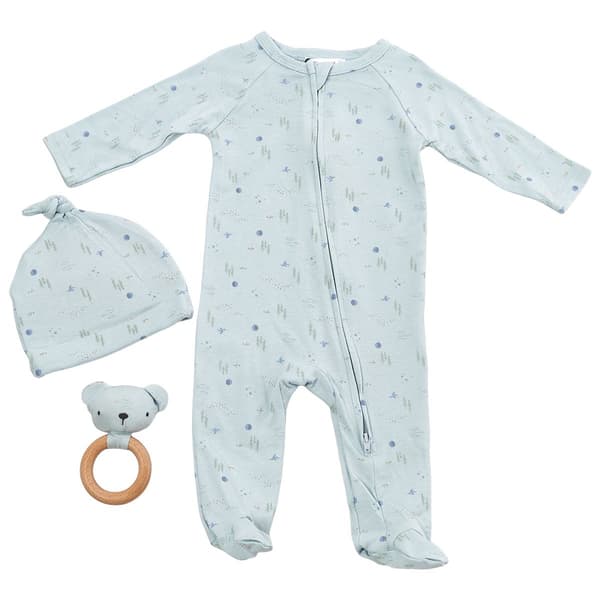 Baby Unisex (NB-9M) Adley & Hudson(R) Tree Sleeper Set W/ Rattle - image 