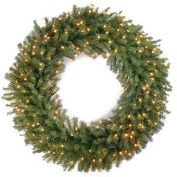 National Tree 48in. Norwood Fir Wreath w/Clear Lights