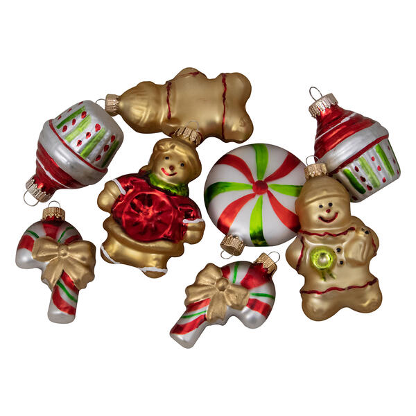 Northlight Seasonal 8 Gingerbread Men with Sweet Treat Ornaments - image 