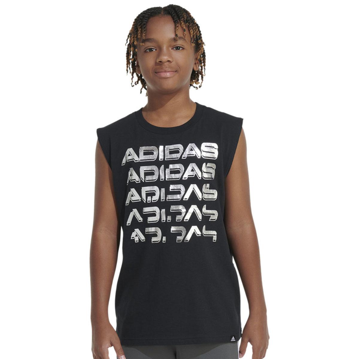 Boys (8-20) adidas® Summer Sleeveless Tee - Black