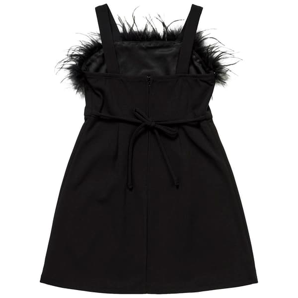 Girls &#40;7-16&#41; Speechless Scuba Crepe Feather Top Dress