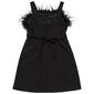 Girls &#40;7-16&#41; Speechless Scuba Crepe Feather Top Dress - image 2
