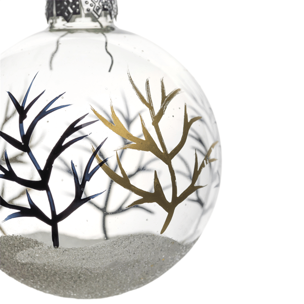 Northlight 4ct. Winter Forest Christmas Glass Ball Ornaments