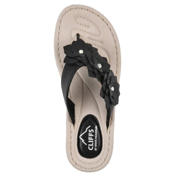 Womens Cliffs by White Mountain Content Floral Wedge Sandals