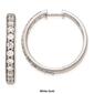 Pure Fire 14kt. Gold 1 1/2ctw. Diamond Polished Hoop Earrings - image 2