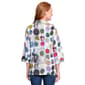 Petite Ali Miles 3/4 Sleeve Abstract Dots Button Front Blouse - image 2