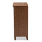 Baxton Studio Coolidge 4 Shelf Shoe Storage Cabinet with Drawer - image 4