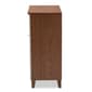 Baxton Studio Coolidge 4 Shelf Shoe Storage Cabinet with Drawer - image 4