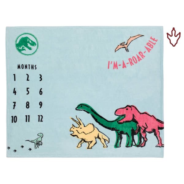 NBC Jurassic World Milestone Baby Blanket