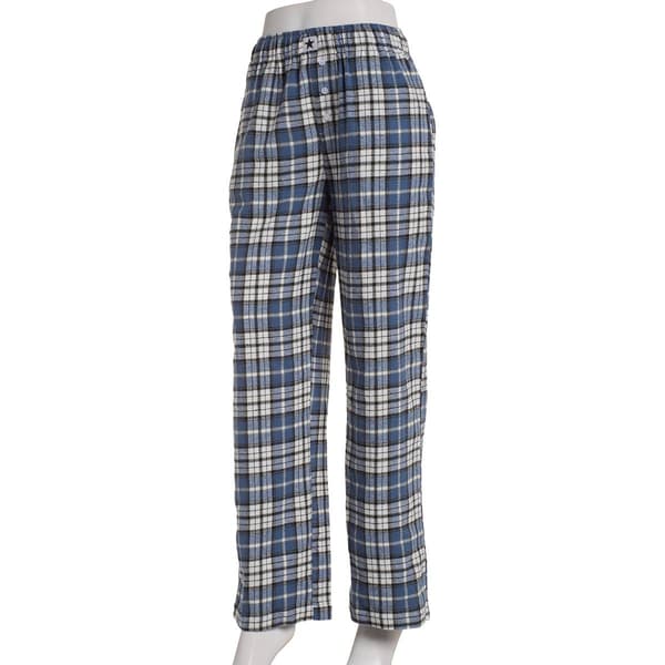 Juniors Derek Heart Flannel Plaid Lounge Pants with Star Patch - image 