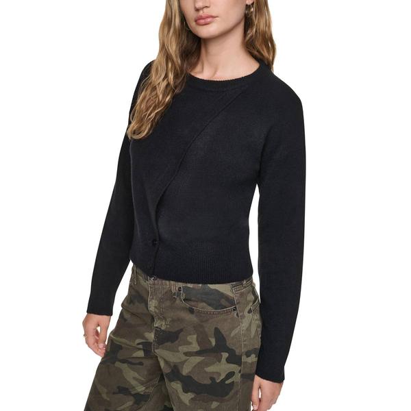Womens DKNY Jeans Long Sleeve Cardigan With Short Sleeve Closure