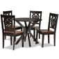 Baxton Studio Liese 2-Tone Dark Brown Finish Wood 5pc. Dining Set - image 1